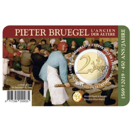 euroerme érme 2 Euro Belgium 2019 - Pieter Bruegel (BU - holland ol...