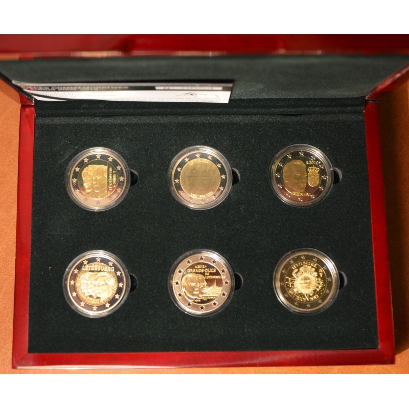 eurocoin eurocoins Set of 6 2 Euro commemorative coins Luxembourg 2...