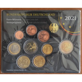 eurocoin eurocoins Germany 2021 \\"A\\" set of 9 coins (BU)