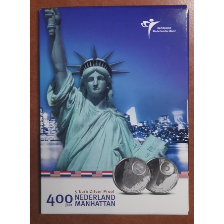 Euromince mince 5 Euro Holandsko 2009 - Manhattan (Proof karta)