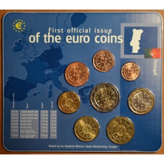 eurocoin eurocoins Portugal 2002 set of 8 coins (UNC)