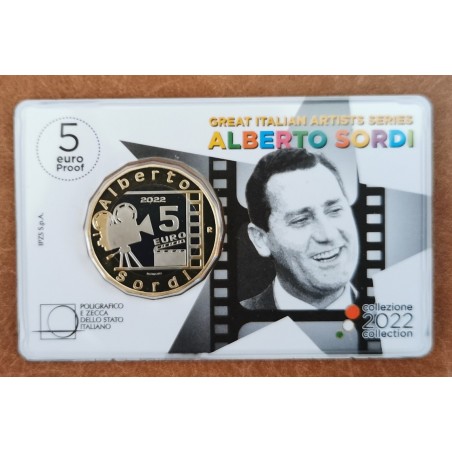 euroerme érme 5 Euro Olaszország 2022 - Alberto Sordi (Proof)