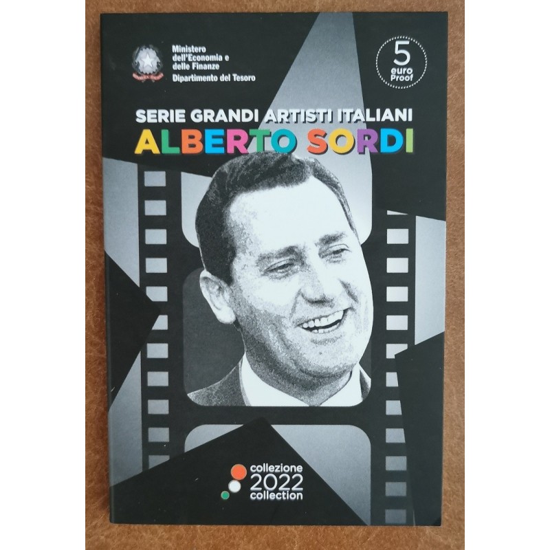 euroerme érme 5 Euro Olaszország 2022 - Alberto Sordi (Proof)