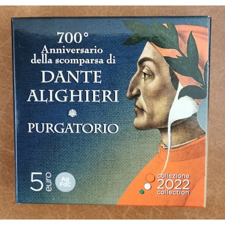 Euromince mince 5 Euro Taliansko 2022 - Dante purgatorio (BU)