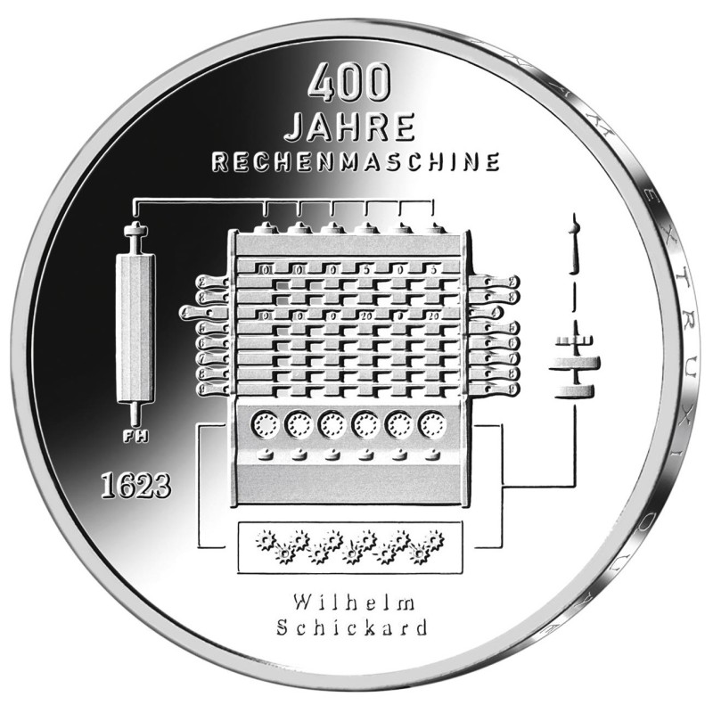 Euromince mince 20 Euro Nemecko 2023 - Schickardov mechanický kalku...