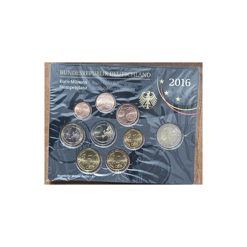 eurocoin eurocoins Germany 2016 \\"A\\" set of 9 eurocoins (BU)