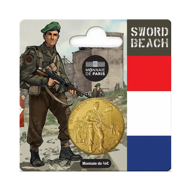 1/4 Euro Franciaország 2024 - Sword beach (UNC)