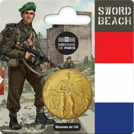 1/4 Euro France 2024 - Sword beach (UNC)