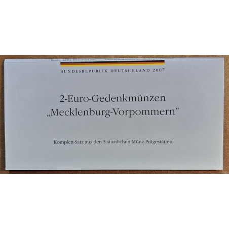 2 Euro Nemecko 2007 - Mecklenburg-Vorpommern: Schwerin Castle (UNC)