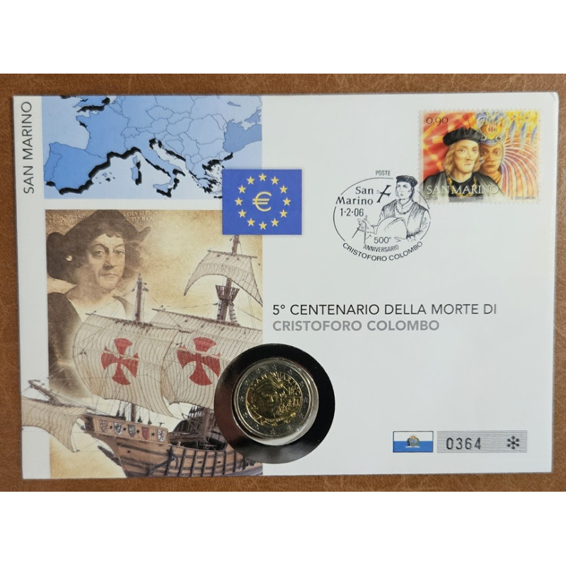 2 Euro San Marino 2006 - Kolumbusz Kristóf halálának 500. évfordulója (UNC)