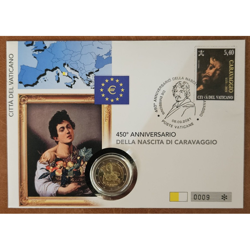 2 Euro Vatikán 2021 - 450. výročie narodenia Caravaggia (UNC)