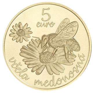 eurocoin eurocoins 5 Euro Slovakia 2021 - Honey Bee (UNC))