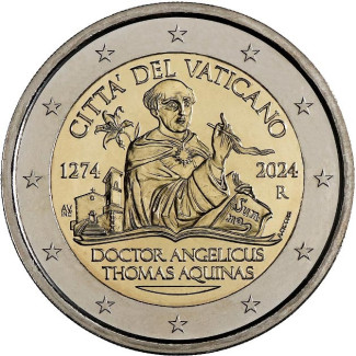 2 Euro Vatikán 2024 - Tomáš Akvinský (UNC)