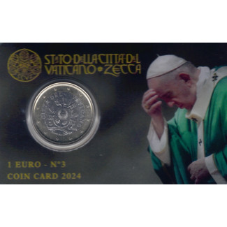 1 Euro Vatikán 2024 - karta č. 3 (BU)