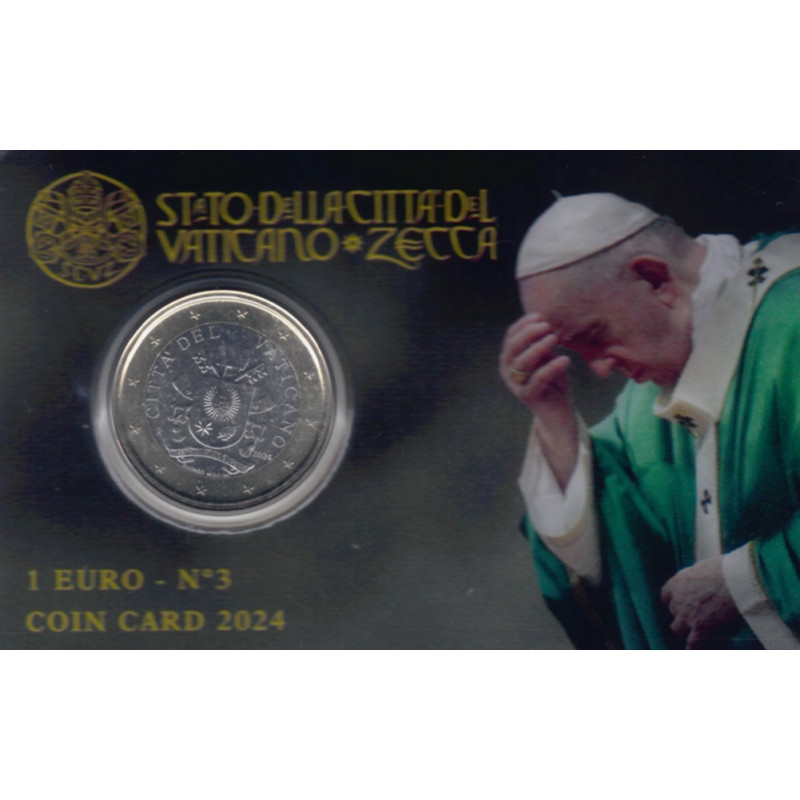 1 Euro Vatican 2024 - Coincard No. 3 (BU)