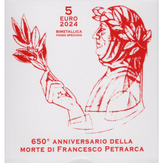 5 Euro Vatican 2024 - Francesco Petrarca (Proof)