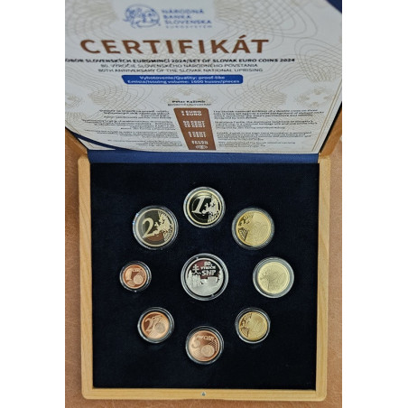 Slovakia 2024 set of 8 coins - Slovak national uprising (Proof)