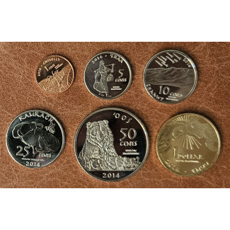 eurocoin eurocoins USA set of coins of tribe Ewiiaapaayp 2014 (UNC)