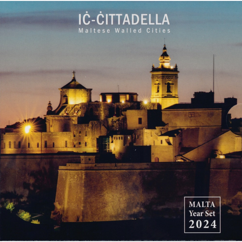 Malta 2024 set with 2 Euro coin Cittadella Gozo (BU)