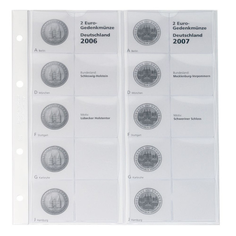 Gyűjtőlap 2 Euro Németország 2006-2007 Lindner albumba