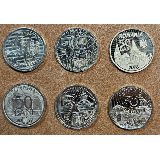 Romania 6x 50 Bani 2010-2017 (UNC)