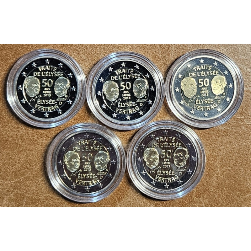 2 Euro Németország 2013 "ADFGJ" - Elyseé Szerzõdés 50. évfordulója (5 x Proof)