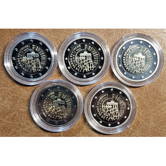 2 Euro Nemecko 2015  "ADFGJ" 25 rokov of opätovného zjednotenia Nemecka (5 x Proof)