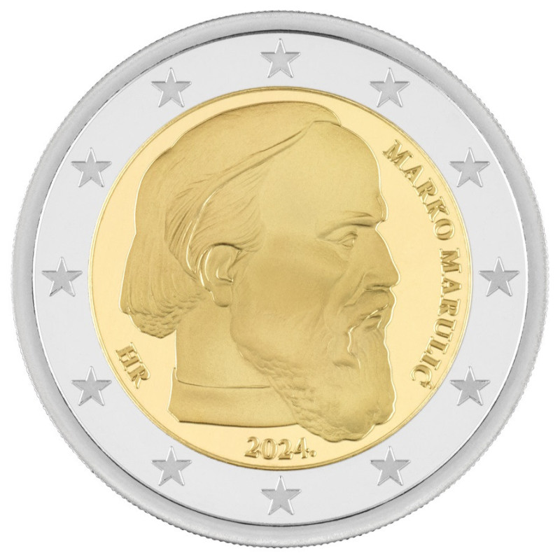 2 Euro Horvátország 2024 - Marko Marulic (UNC)