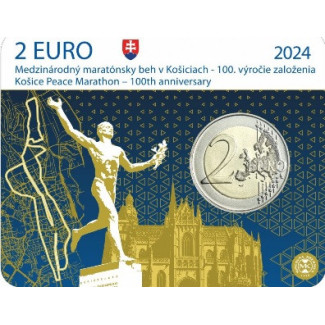 2 Euro Slovakia 2024 - Košice Peace Marathon (UNC card)