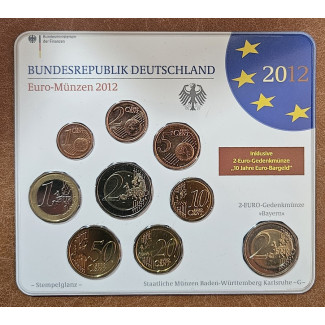 Euromince mince Sada 7 nemeckých mincí 2012 \\"F\\" (UNC)