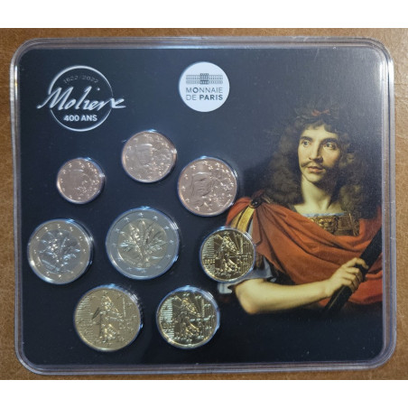 France 2022 miniset of 8 coins Moliere (BU)