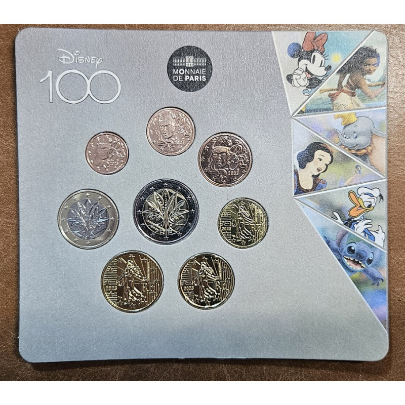 France 2023 miniset of 8 coins Disney (BU)