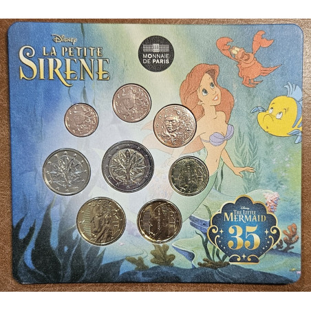 France 2024 miniset of 8 coins Disney The Little Mermaid (BU)