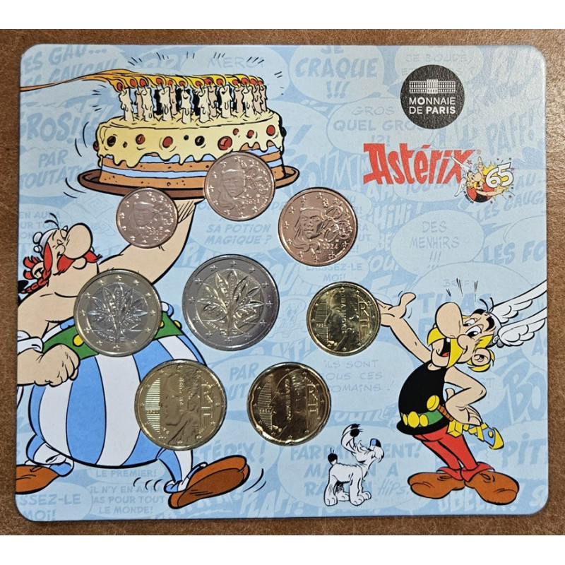 France 2024 miniset of 8 coins Asterix (BU)