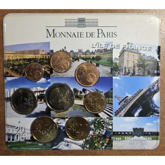 France 2006 set of 8 eurocoins L'ile de France (BU)