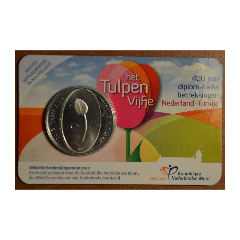 euroerme érme 5 Euro Hollandia 2012 - Tulipán (BU kártya)