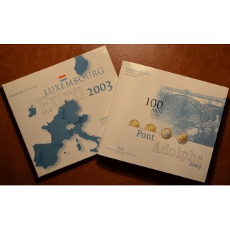 eurocoin eurocoins Official set of 8 coins Luxembourg 2003 (BU)