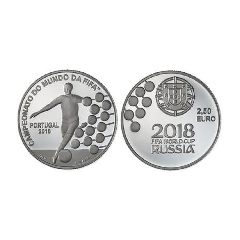 euroerme érme 2,5 Euro Portugália 2018 - FIFA 2018 (UNC)