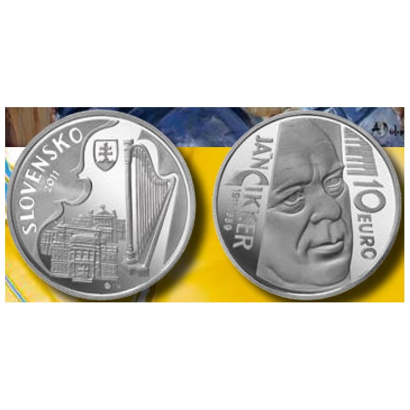 Euromince mince 10 Euro Slovensko 2011 - Ján Cikker (BU)